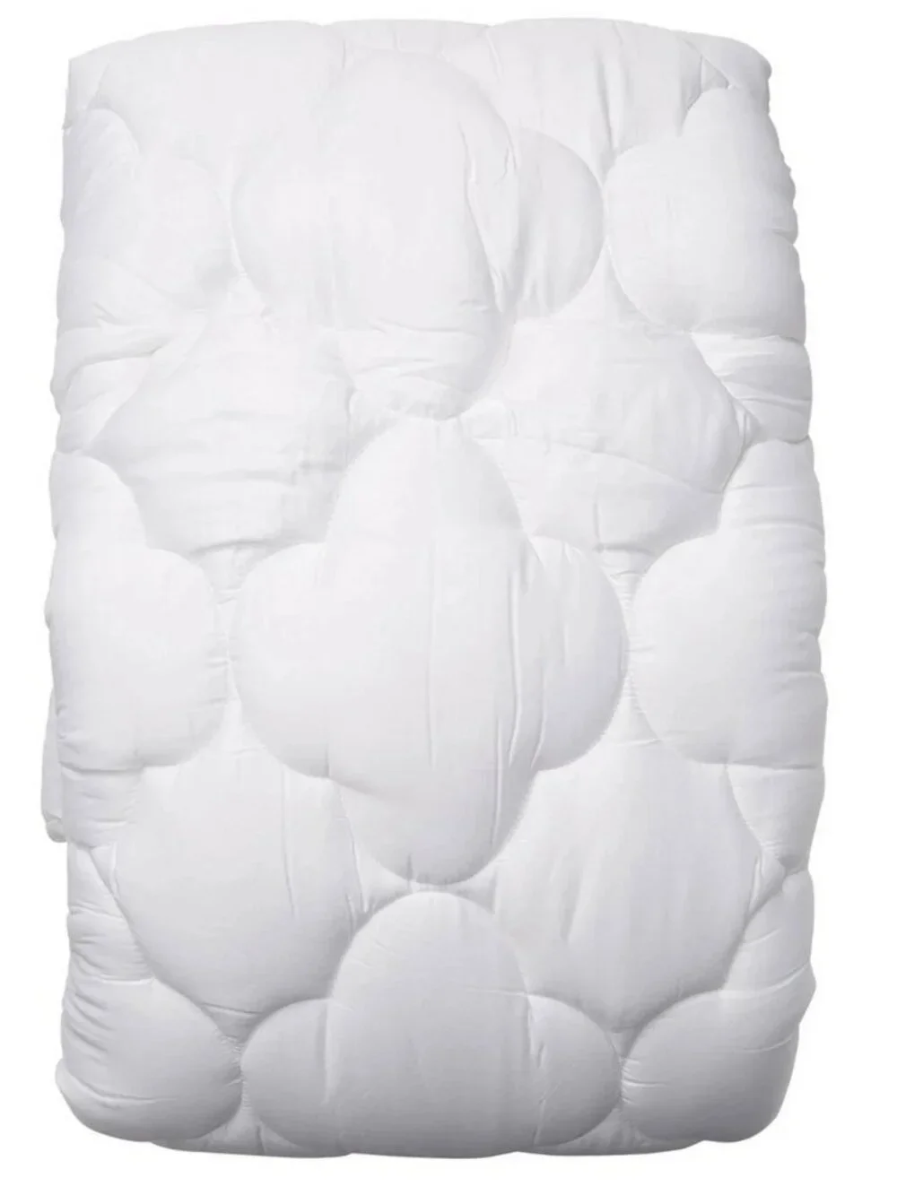 Ella Jayne Lofty 100% Cotton Plush Fiber Filled Mattress Pad, Full, White